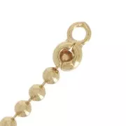 End cap for 2mm and 3mm ball chain - 3 micron gold plated x1