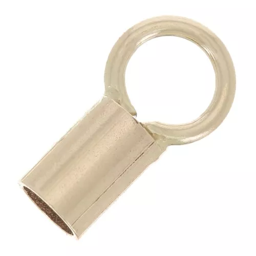 2mm Gold filled cord end cap x2