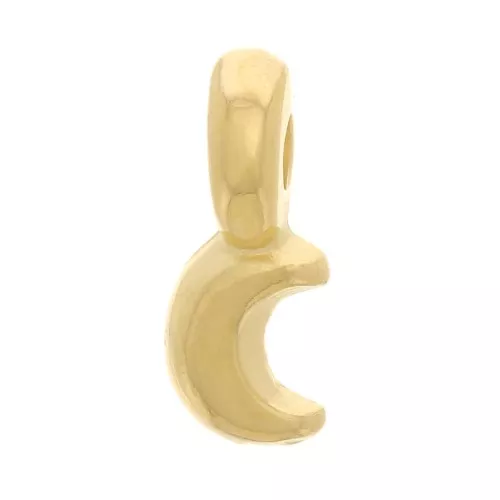 7x3mm Mini Moon Charm - Fine Gold Plated x5