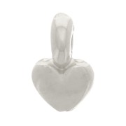 6.5x4mm Mini heart Charm - Silver Plated x5|raw }}