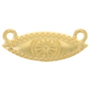 8.5x22mm ethnic eye Spacer for necklace - Fine Gold plated x1|raw }}