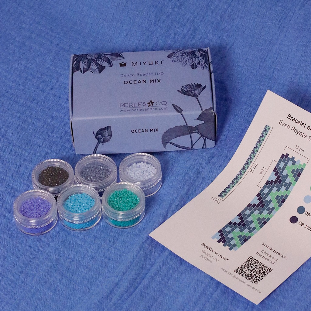Miyuki Beads Kit By Perles & Co Miyuki Delica 11/0 Ocean Mix x1