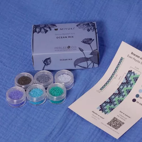 Miyuki Beads Kit By Perles & Co - Miyuki Delica 11/0 Ocean Mix x1