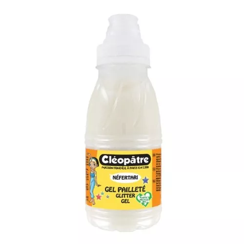 Glitter Gel for Slime - Cléopatre - Neon White x250ml