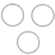 12x1mm 925 Sterling Silver Closed jump rings x5