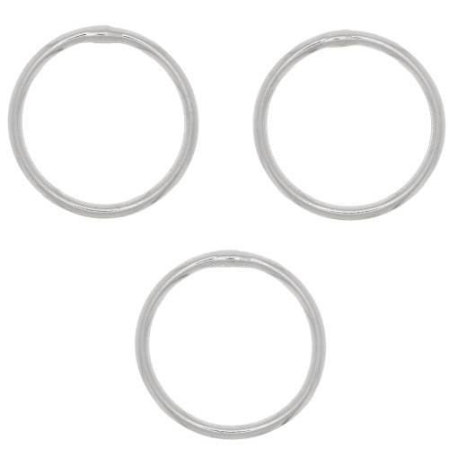 12x1mm 925 Sterling Silver Closed jump rings x5