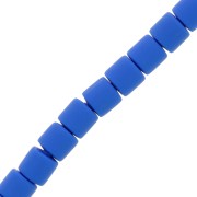 6x6.2mm Heishi style polymer clay tube beads - Royal Blue x39cm|raw }}