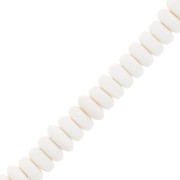 Heishi polymer clay rondelle beads 7x3 mm - Ecru x39cm