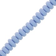Heishi polymer clay rondelle beads 7x3 mm - Light blue x39cm