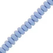 Heishi polymer clay rondelle beads 7x3 mm - Light blue x39cm