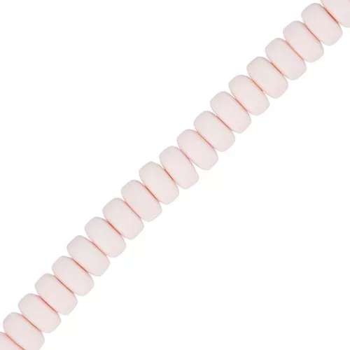 Heishi polymer clay rondelle beads 7x3 mm - Nude x39cm
