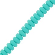 Heishi polymer clay rondelle beads 7x3 mm - Turquoise x39cm