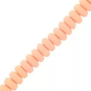 Heishi polymer clay rondelle beads 7x3 mm - Salmon x39cm