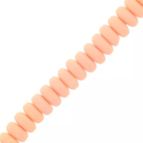 Heishi polymer clay rondelle beads 7x3 mm - Salmon x39cm