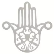 18mm Stainless Steel 201 Hamsa Hand spacer x1