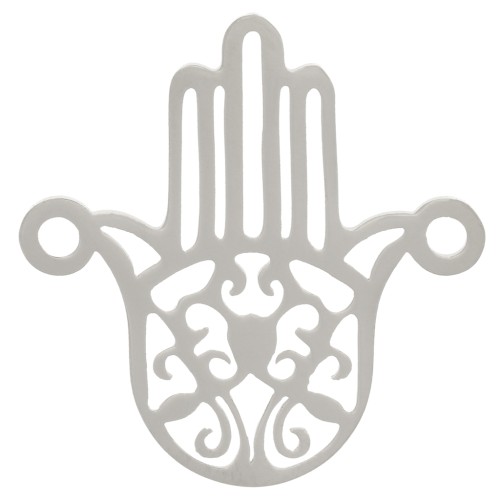18mm Stainless Steel 201 Hamsa Hand spacer x1
