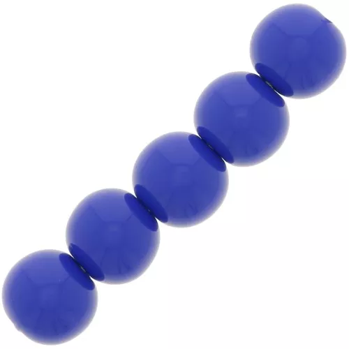 6mm Opaque resin bead - Royal Blue x10