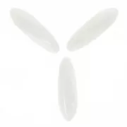 Dagues en verre 3x11 mm - Snow White Iris Sfinx x50