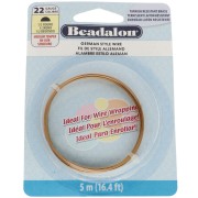 0.64 mm Half-Round Brass Wire - German Style Wire - Tarnish-Resistant x5m