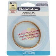 0.64 mm Half-Round Brass Wire - German Style Wire - Tarnish-Resistant x5m