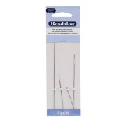 Stainless steel Big eye beading needles x4|raw }}