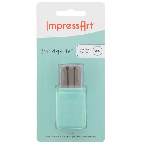 Stamp set ImpressArt - 3 mm - numbers 0 to 8 BRIDGETTE x9