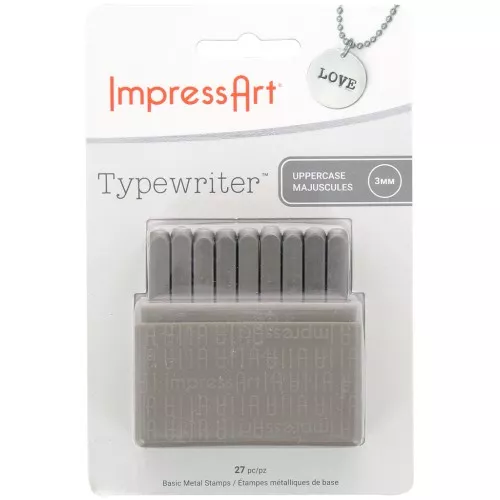 Stamp set ImpressArt - 3 mm - Alphabet in capital letters TYPEWRITER x27