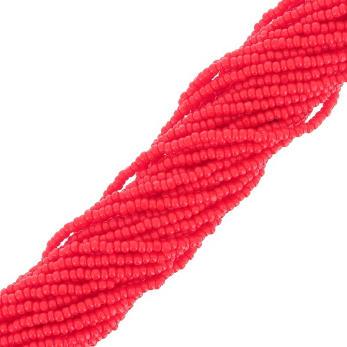 Preciosa 11/0 Charlotte cut seed beads - Opaque Red x20g
