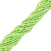 Preciosa 11/0 Charlotte cut seed beads - Opaque Light Green x20g