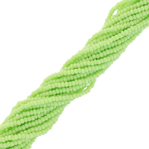 Preciosa 11/0 Charlotte cut seed beads - Opaque Light Green x20g