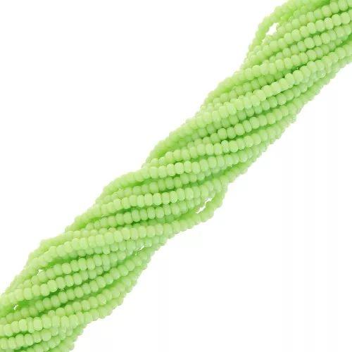 Preciosa 11/0 Charlotte cut seed beads - Opaque Light Green x20g