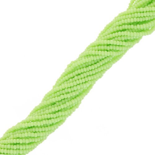 Preciosa 13/0 Charlotte cut seed beads - Opaque Light Green x10g