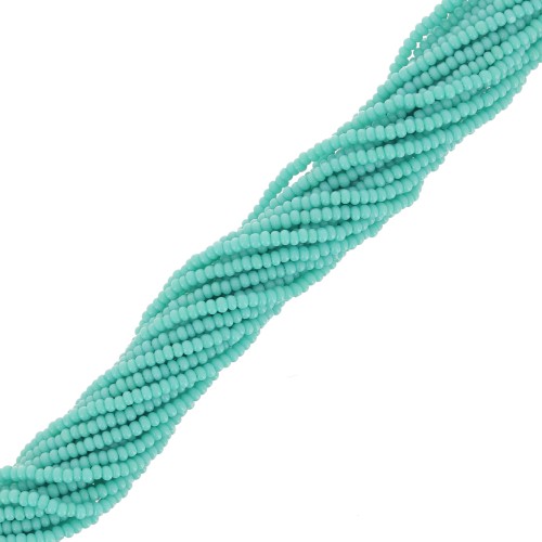 Preciosa 13/0 Charlotte cut seed beads - Opaque Green Turquoise x10g