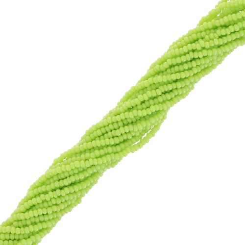 Preciosa 15/0 Charlotte cut seed beads - Opaque Light Green x9g