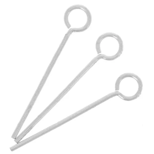 20x0.7mm 925 Sterling Silver Eye pins x10