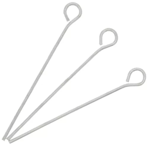 30x0.7mm 925 Sterling Silver Eye pins x10