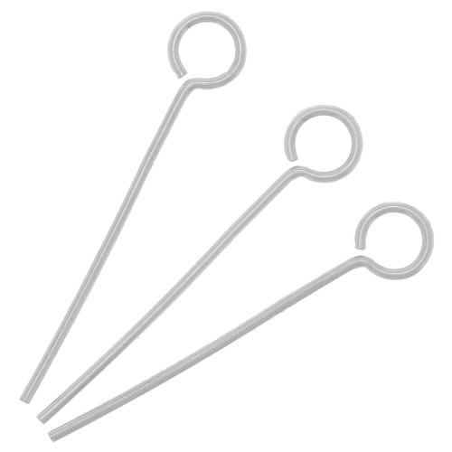20x0.6mm 925 Sterling Silver Eye pins x10