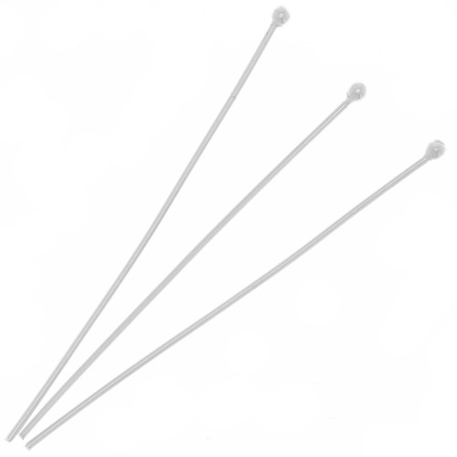 50x0.8mm 925 Sterling Silver Ball pins x10