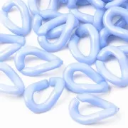 16x10mm Oval Twisted Acrylic Link - Sky Blue x1