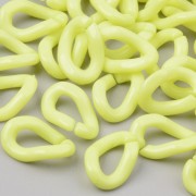16x10mm Oval Twisted Acrylic Link - Yellow x1