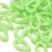 16x10mm Oval Twisted Acrylic Link - Light Green x1