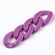 30x21mm Oval Twisted Acrylic Link - Purple x1