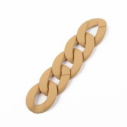 Oval Twisted Acrylic Link 40x29 mm - Opaque Ochre Matt x1