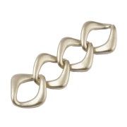 33x34mm Square Twisted Acrylic Link - Matt Gold x1