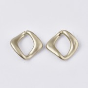 33x34mm Square Twisted Acrylic Link - Matt Gold x1