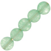 Round faceted flat beads - 4 mm gemstone beads - Aventurine x10
