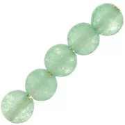 Round faceted flat beads - 4 mm gemstone beads - Aventurine x10