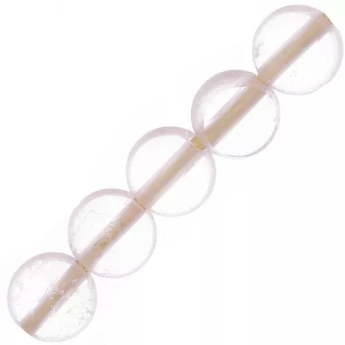 Flat faceted beads - 4 mm gemstone pucks - Rose Quartz x10
