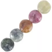 Flat faceted beads - 4 mm gemstone beads - Tourmaline x10