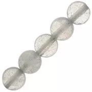 Round faceted flat beads - 4 mm gemstone pucks - Labradorite x10